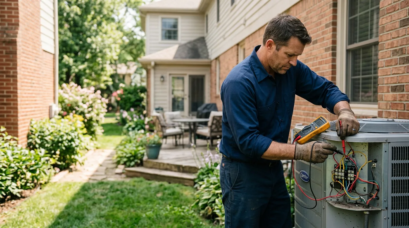HVAC technician working near Livingston, NJ